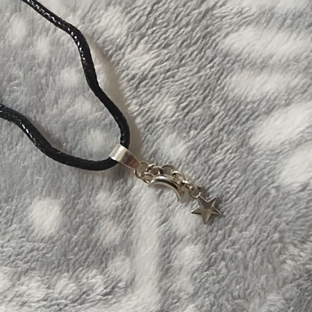 Handmade - Moon and star necklace